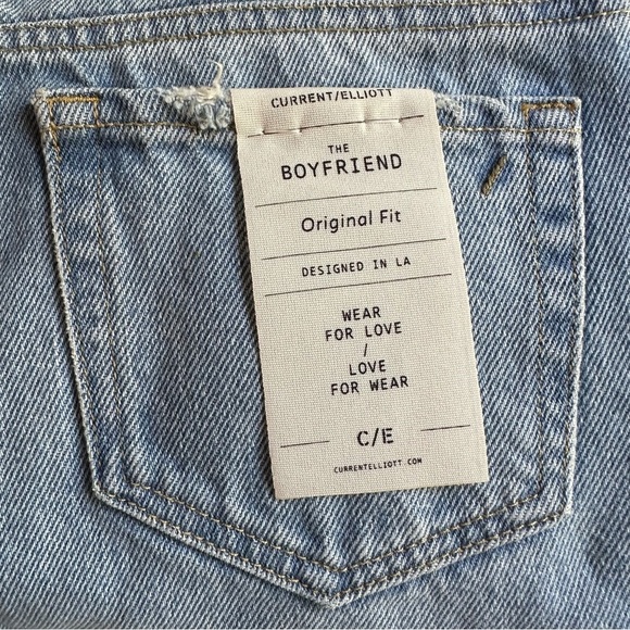 Current Elliott | NWT Size 24 The Boyfriend Original Fit Jeans - Picture 14 of 16